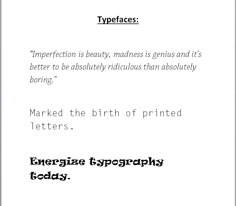 Typeface wordpress